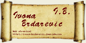 Ivona Brdarević vizit kartica
